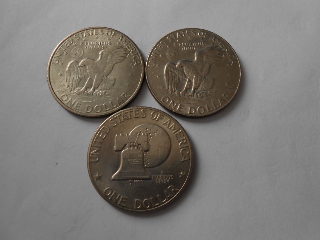  ZX2 USA 3er Lot 1 Dollar// 1971 1976 1978 D   