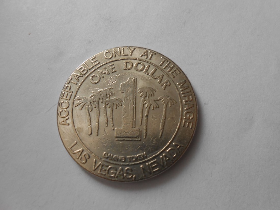 ZX4 USA 1 Dollar Glücksspiel-Token - Mirage Casino Las Vegas, Nevada