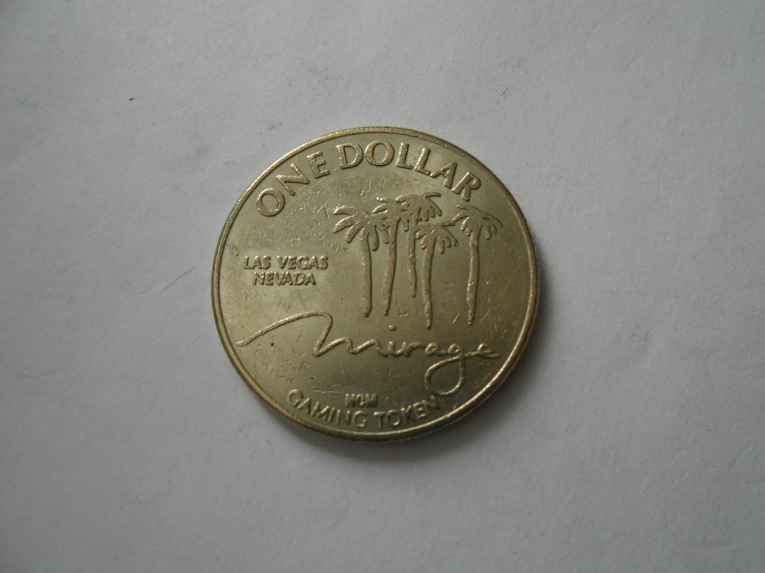  ZX4 USA 1 Dollar Glücksspiel-Token - Mirage Casino Las Vegas, Nevada   