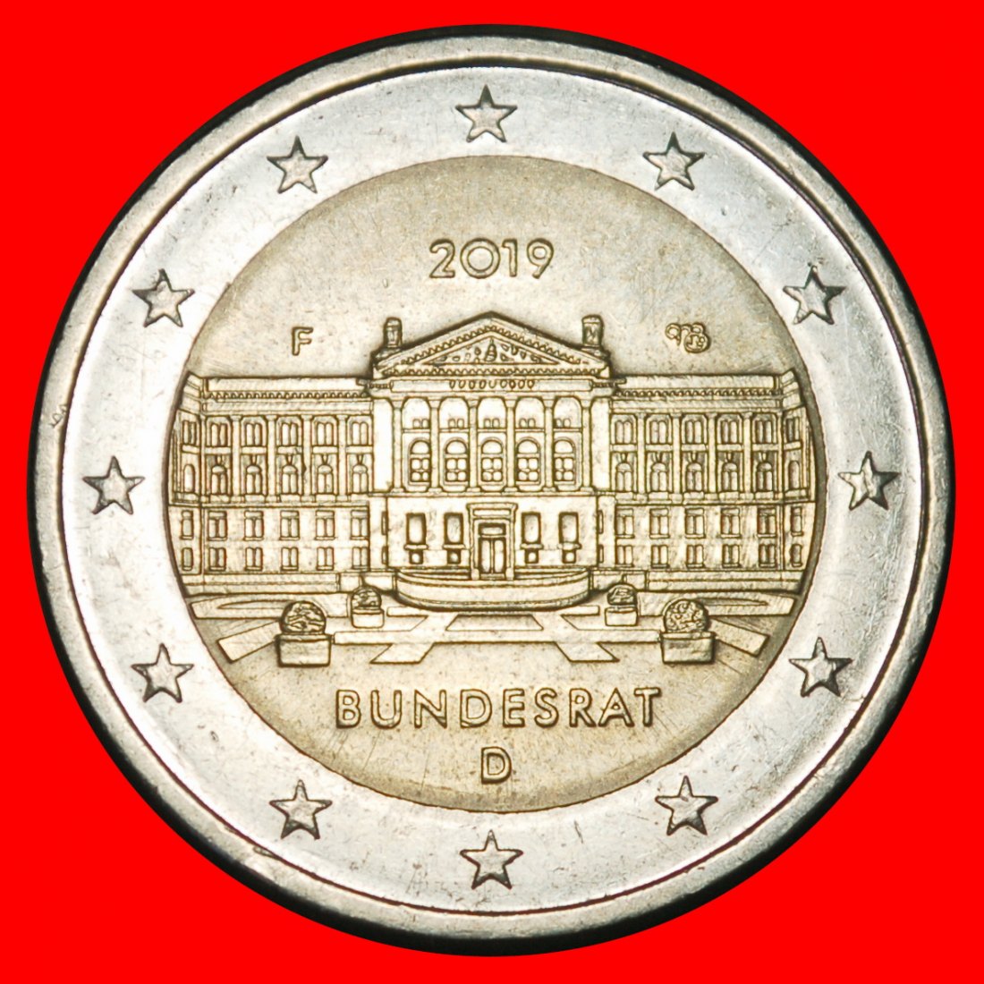 Ⰺ PRUSSIA: GERMANY ★ 2 EUROS 2019F★ BADEN-WUERTTEMBERG!NON-PHALLIC 2007-2026★LOW START ★ NO RESERVE!