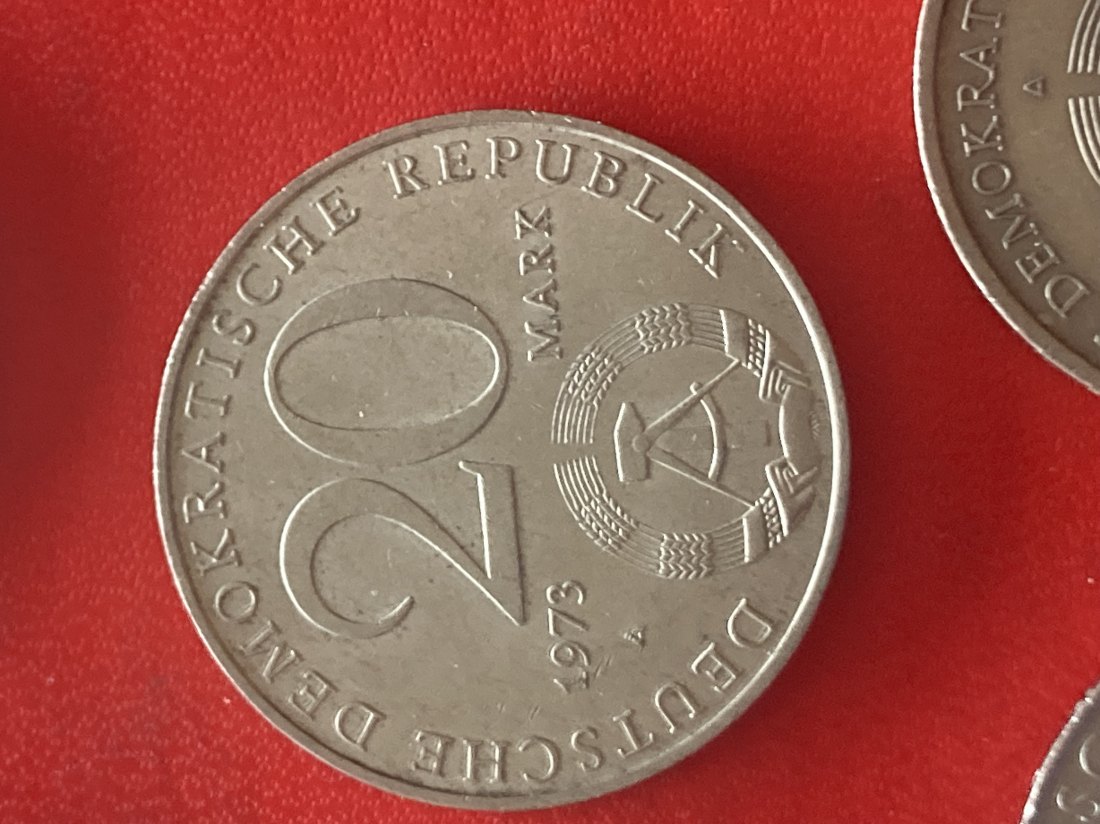 Münze Münzen Gedenkmünze DDR 20 Mark 1973 Otto Grothewohl