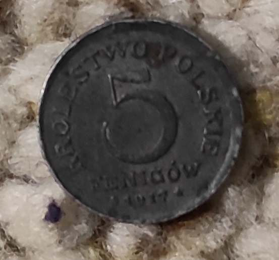  Polen 5 Fenigow 1917, Regentschaftskönigreich Polen (1917 - 1918)   