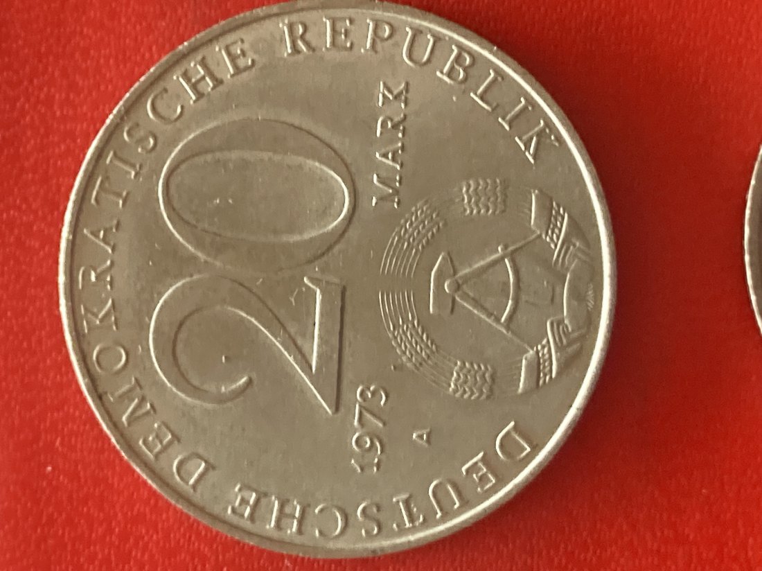 Münze Münzen Umlaufmünze Gedenkmünze DDR 20 Mark 1973 Otto Grotewohl