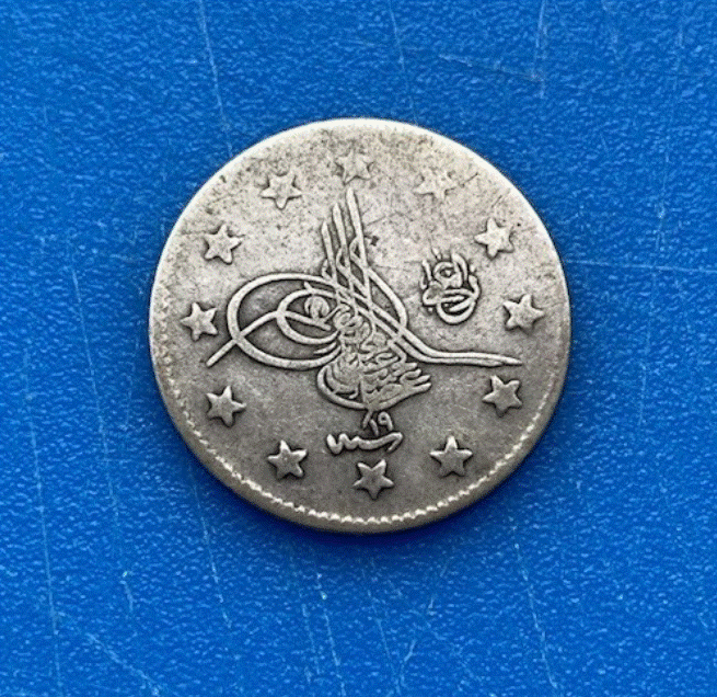  SILBER - Osmanisches Reich 2 Kuruş  1293 ( 1876 ) | 19 / Sultan Abdülhamid II   