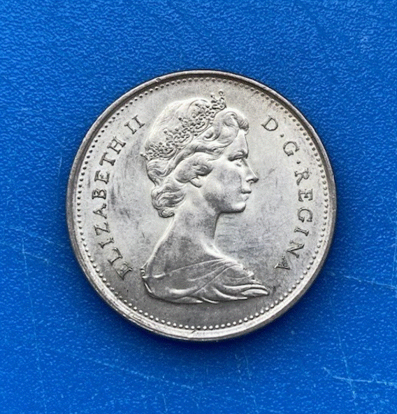  SILBER - Kanada 25 Cents 1967 100 Jahre Konföderation Luchs   