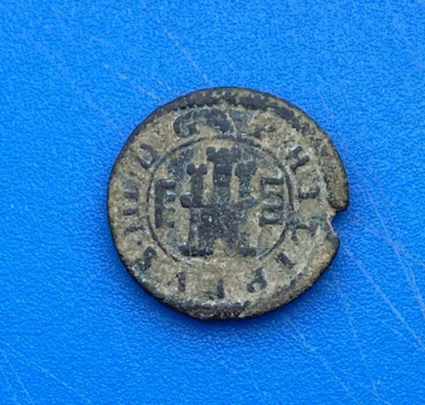  4 Maravedis Philipp III. Spanien Kupfermünze (1598-1621), Castillo / Segovia   