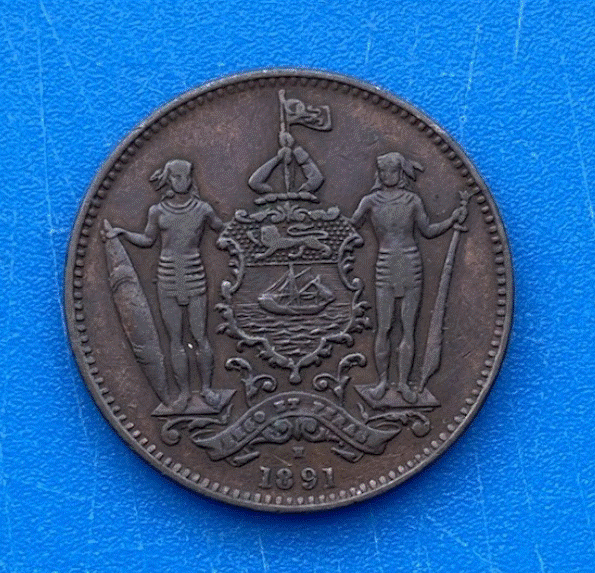  Britisch-Nordborneo 1 Cent 1891 H British North Borneo   