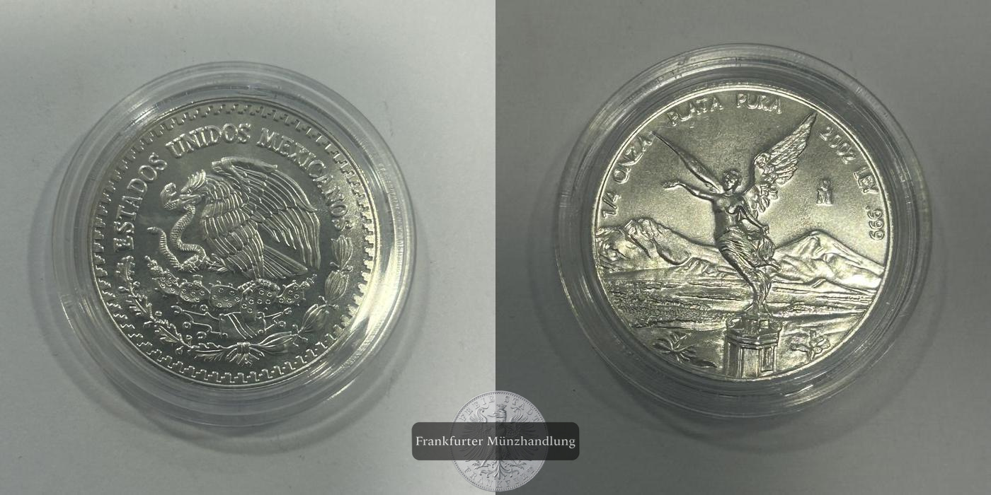  Mexiko ¼ Onza Libertad 2002 FM-Frankfurt KM#611 Feinsilber: 7,768g   