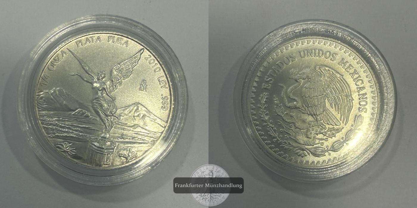  Mexiko ¼ Onza Libertad 2010 FM-Frankfurt KM#611 Feinsilber: 7,768g   
