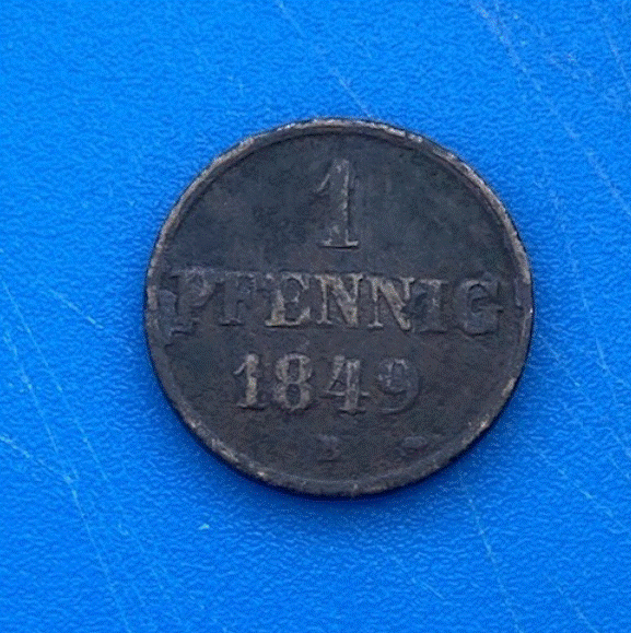  Königreich Hannover 1 Pfennig  1849 | 	Ernst August I. | Altdeutschland   