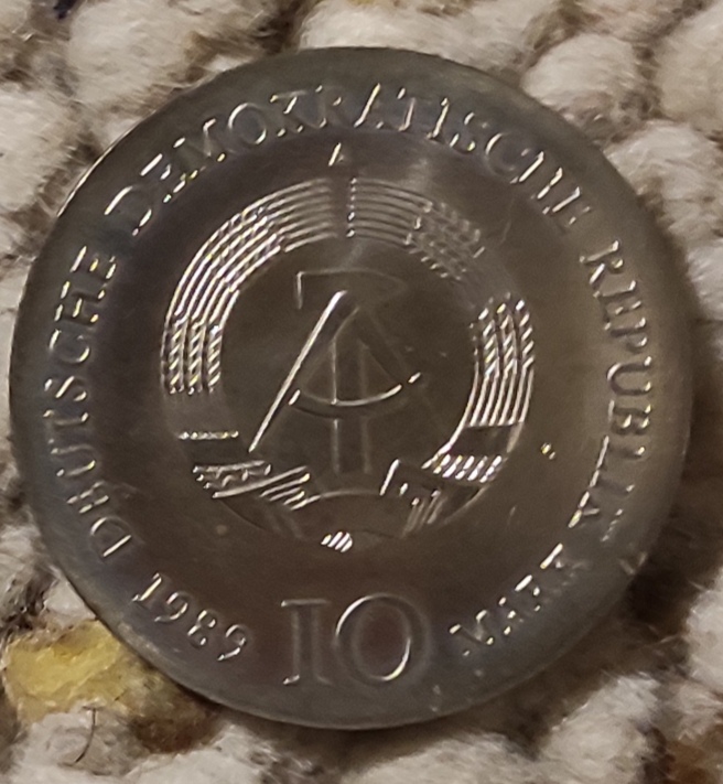  DDR 10 Mark 1989, SILBER, 225. Geburtstag von Johann Gottfried Schadow   