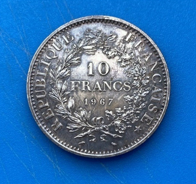  SILBER - Frankreich 10 Francs 1967 Herkules (Hercule)   