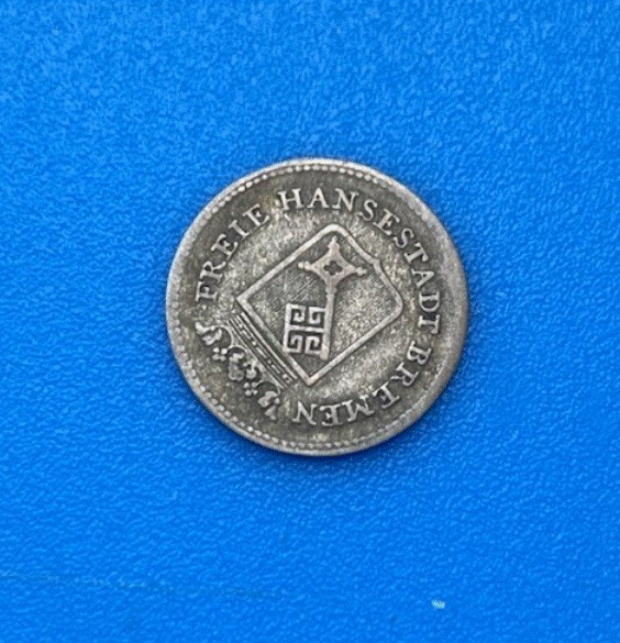  Freie Hansestadt Bremen 1 Groten 1840 Eichenkranz Billon/Silbermünze   