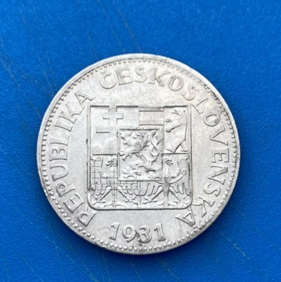  SILBER - Tschechoslowakei 10 Korun (Kč) 1931 Allegorie   