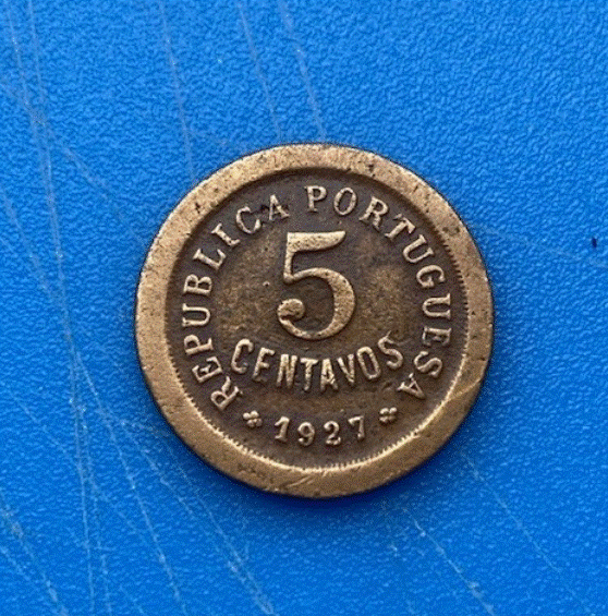  BRONZE - l5 Centavos 1927  Republica Portuguesa   