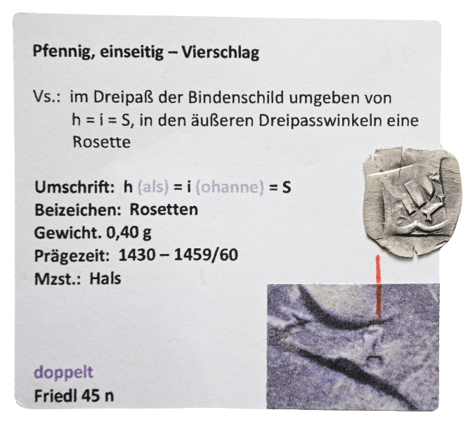  Mittelalter; Pfennig; 0,40 g   