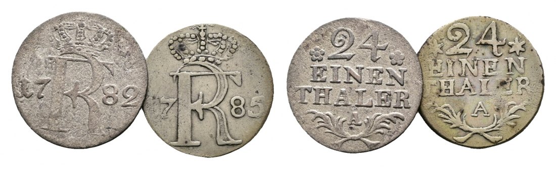  Altdeutschland; 2 Kleinmünzen 1782/1785   