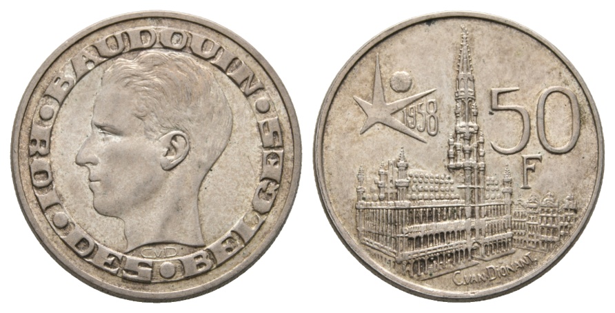  Belgien, 50 Francs 1958   