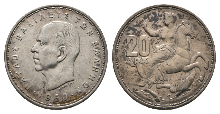  Griechenland; 20 Drachmai 1960   