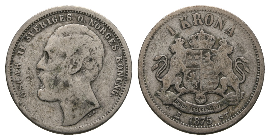  Norwegen, 1 Krona 1875   