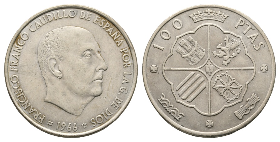  Spanien, 100 Pesetas 1966   