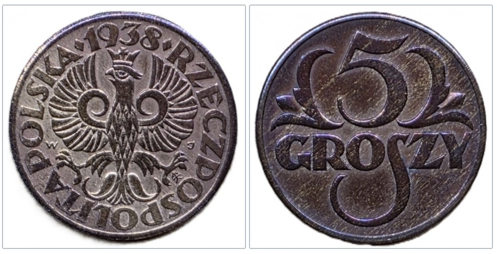  Polen 5 Groszy 1938   