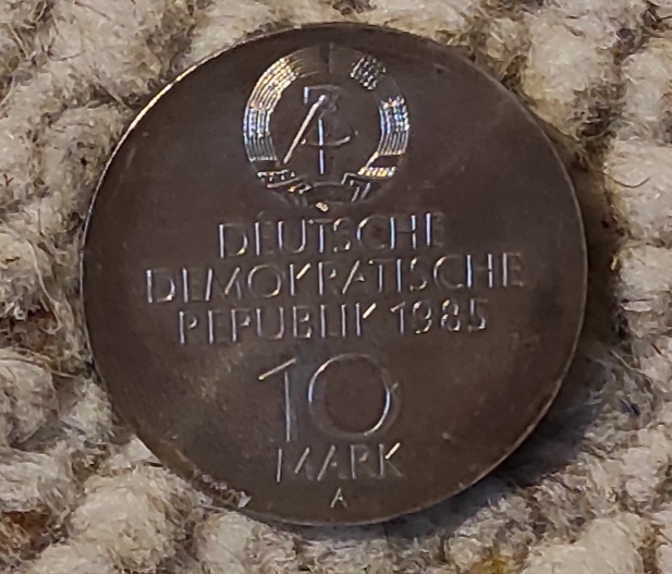  DDR 10 Mark 1985, SILBER, Wiedereröffnung der Semperoper in Dresden   