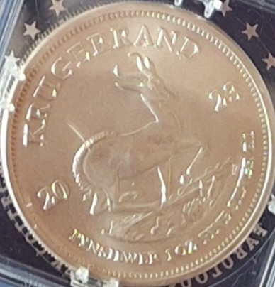  Südafrika, Krugerrand 2023 1oz 999er Silber=31,1g fein gekapselt   