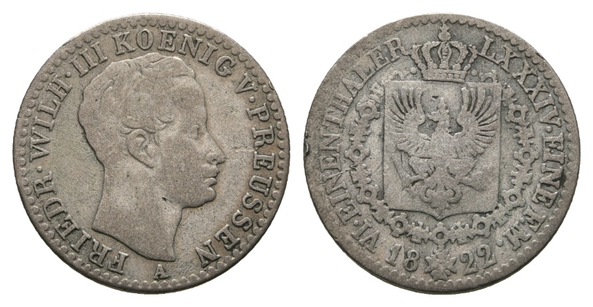  Altdeutschland; Kleinmünze 1822   