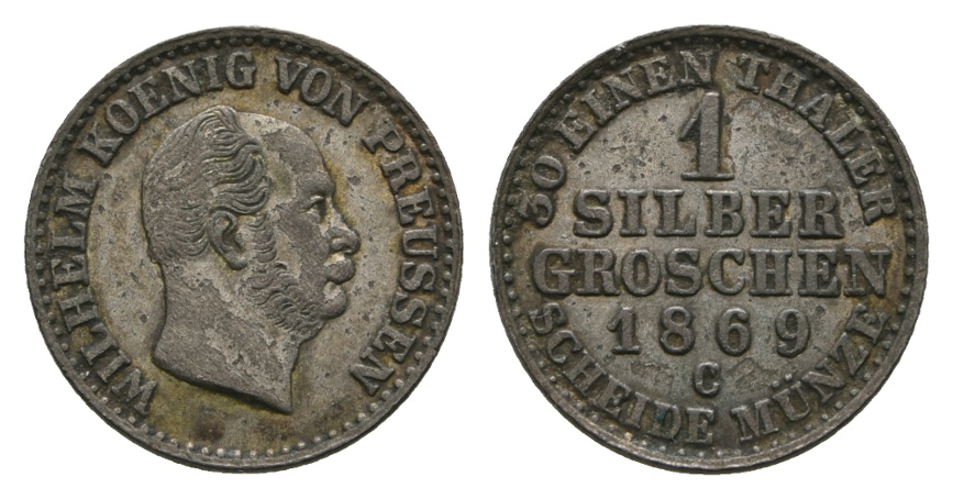  Altdeutschland; Kleinmünze 1869   
