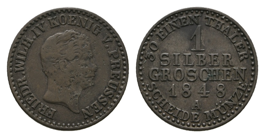  Altdeutschland; Kleinmünze 1848   