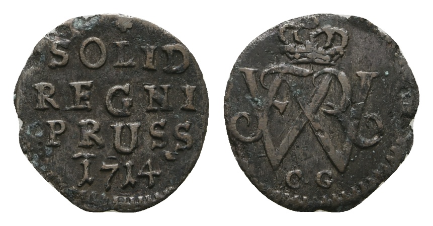  Altdeutschland; Kleinmünze 1714   