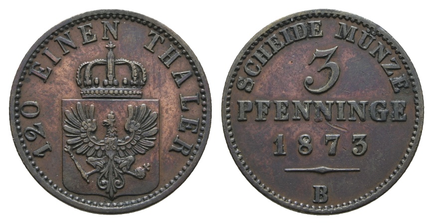  Altdeutschland; Kleinmünze 1873   