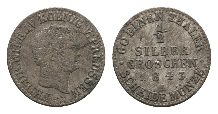 Altdeutschland; Kleinmünze 1843   