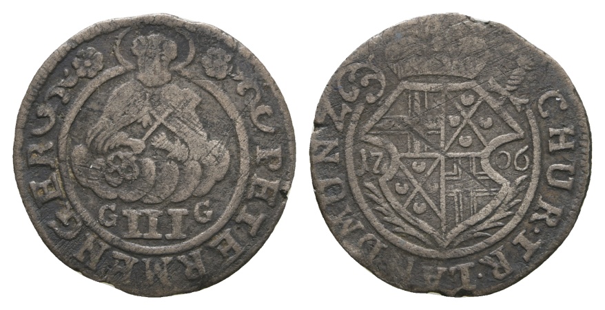  Altdeutschland; Kleinmünze 1706   