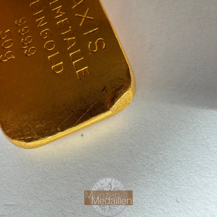  Deutschland Thurn und Taxis Edelmetalle Goldbarren MM-Frankfurt Feingold: 50g   
