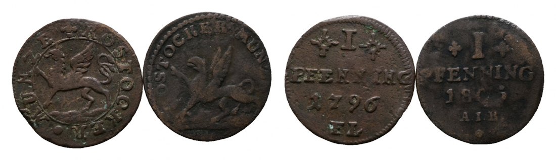  Altdeutschland; 2 Kleinmünzen   