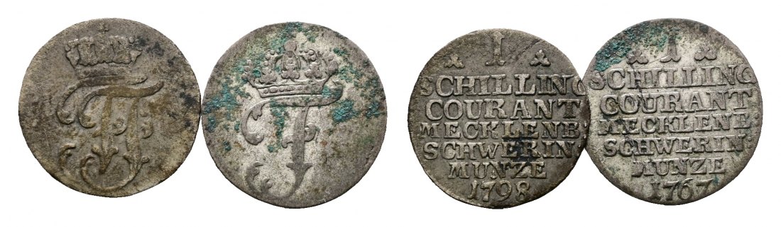  Altdeutschland; 2 Kleinmünzen 1798/1767   