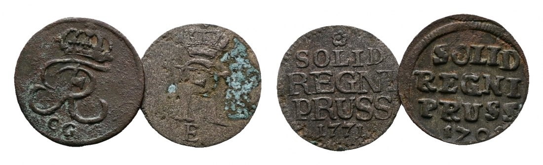  Altdeutschland; 2 Kleinmünzen 1771/170?   
