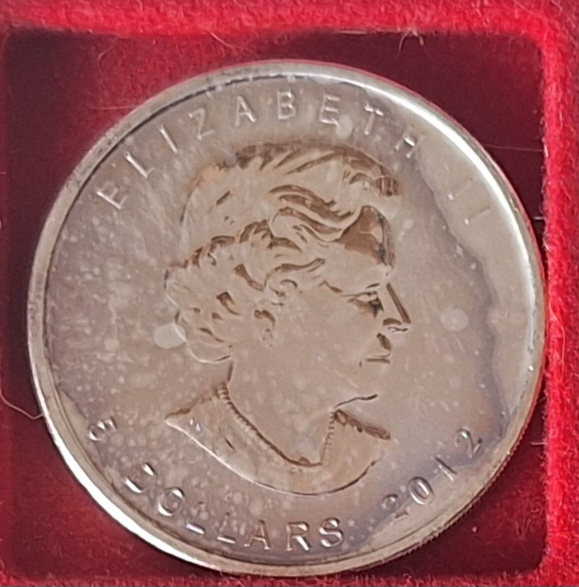  Kanada, 5 Dollar 2012 Elizabeth II MAPLE LEAF 1oz Silber 999,9/1000 =31,1g fein   