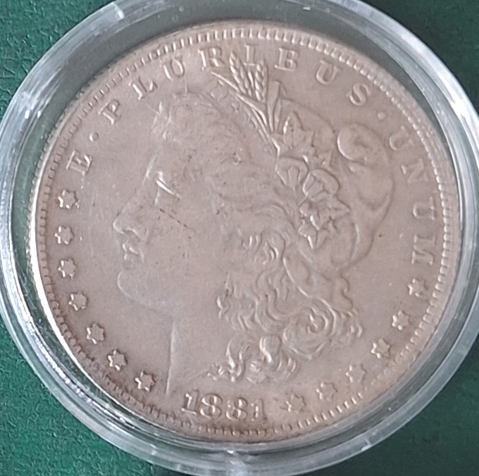  USA ONE DOLLAR 1881 Morgan-Dollar Nachprägung (1878-1904 und 1921)   