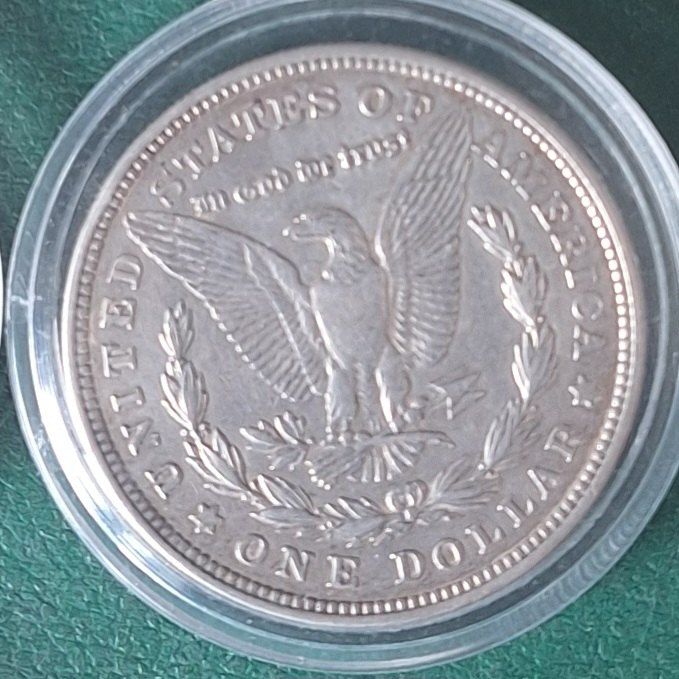  USA ONE DOLLAR - Morgan-Dollar 1880 (1878-1904 und 1921) 900er Silber   