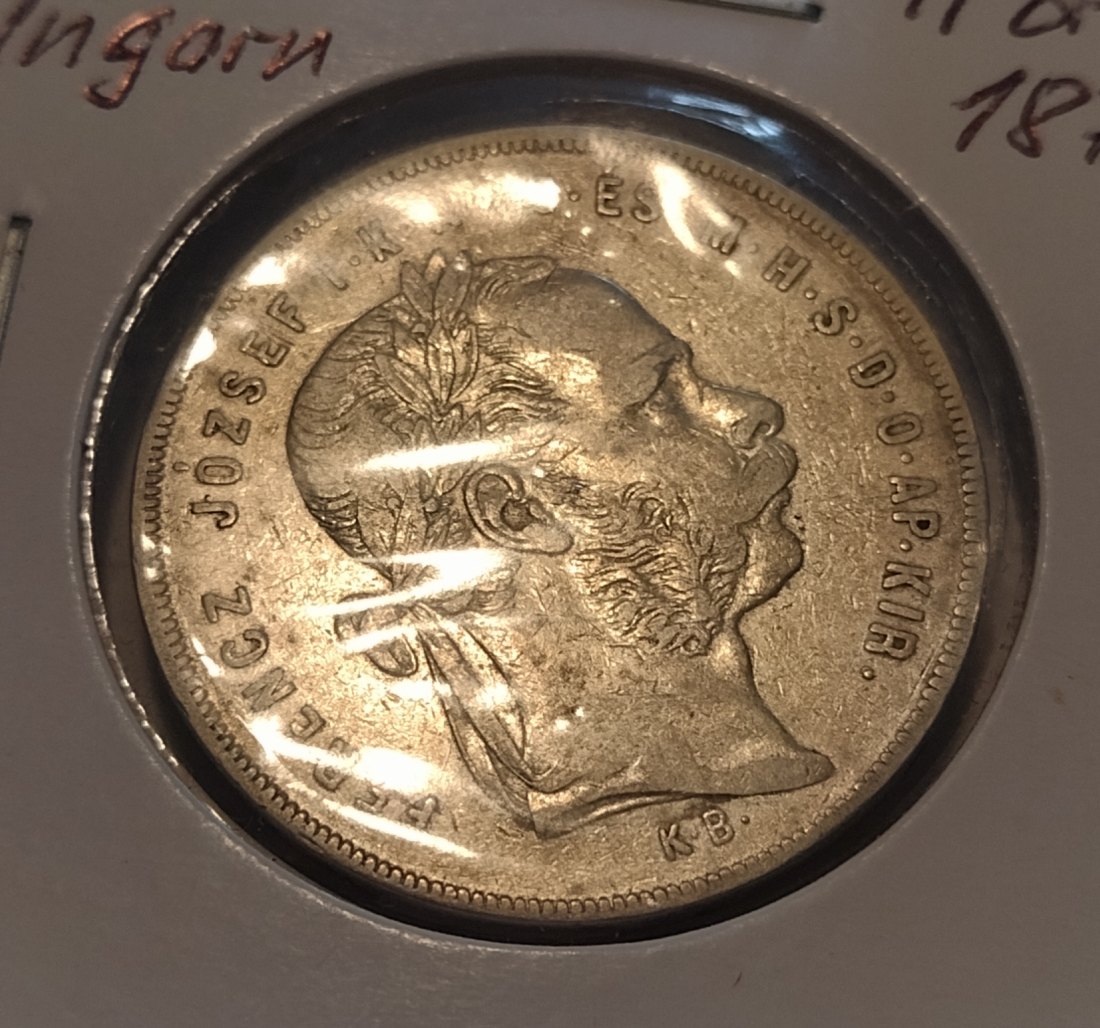  Österreich - Ungarn, Silbermünze,1 Forint 1878   