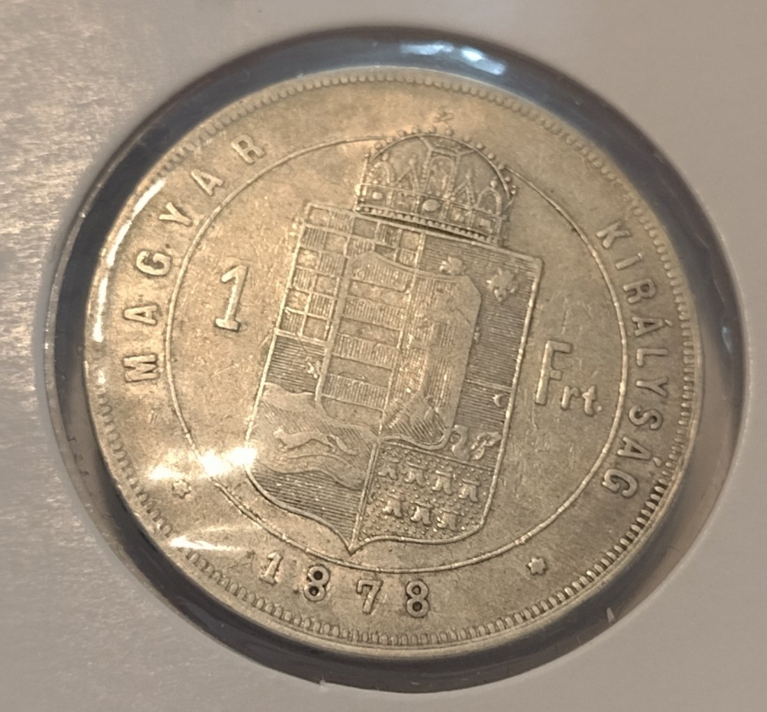  Österreich - Ungarn, Silbermünze,1 Forint 1878   