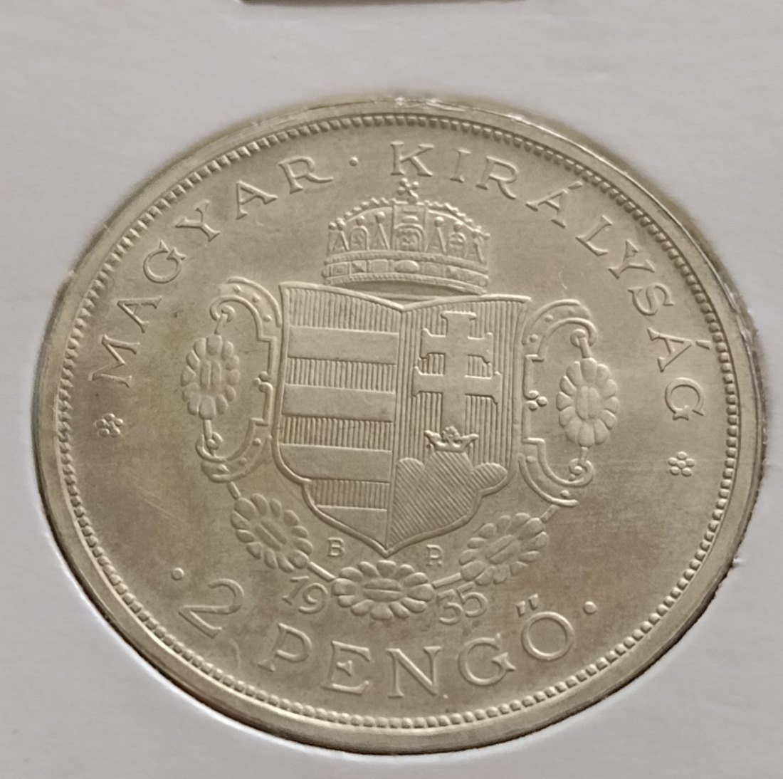  Ungarn, Silbermünze,2 pengö 1935   