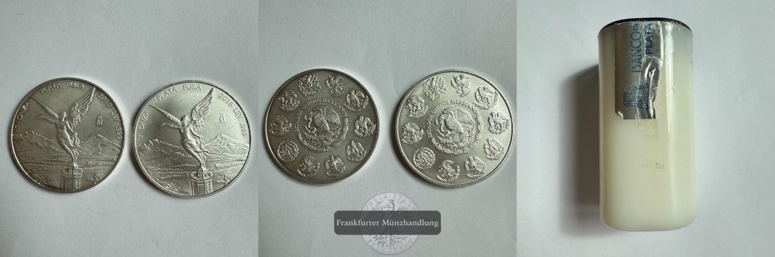  LOT Mexico 25x 1 Onza Libertad Plata Pura 2010 & '18 FM-Frankfurt KM#639 Feinsilber: 777,5g   