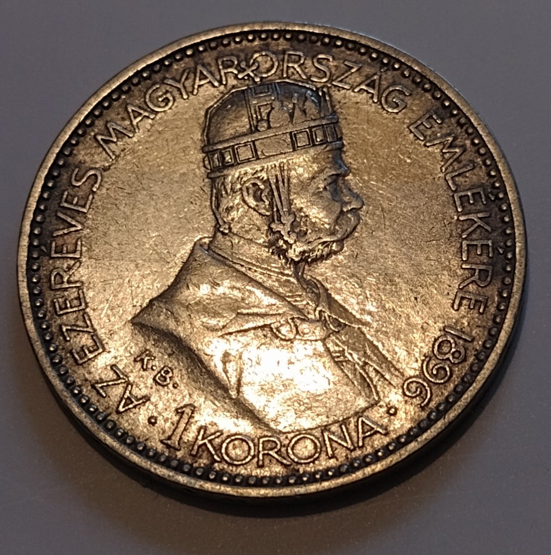  Österreich Ungarn, 1 corona 1896, Millenium Ungarns   
