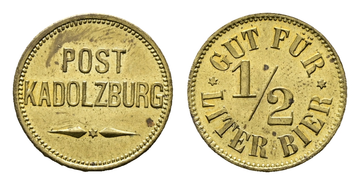  Bayern; Cadolzburg; Post Kadolzburg; Gut für 1/2 Liter Bier; Menzel 4135.1   