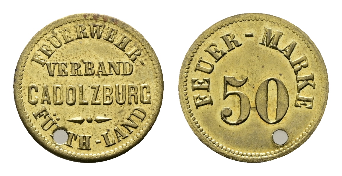  Bayern; Cadolzburg; Feuerwehr Verband Fürth-Land; Feuermarke 50; Menzel 4132.2   