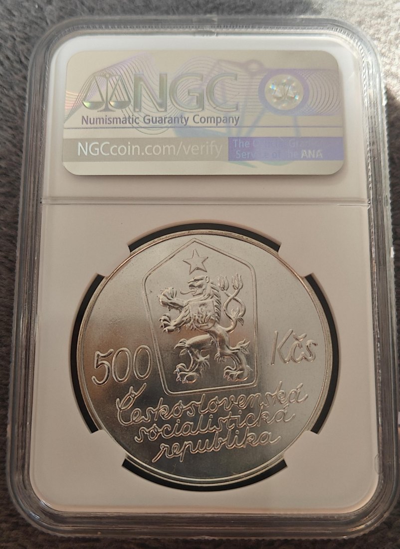  Tschechoslowakei 500 Kronen Silber 1987 100. Geburtstag von Josef Lada NGC 68   
